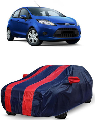 ANTOFY Car Cover For Ford Fiesta LX (With Mirror Pockets)(Red, Blue)