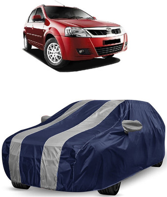 ANTOFY Car Cover For Mahindra E Verito D2 Electric (With Mirror Pockets)(White, Blue)