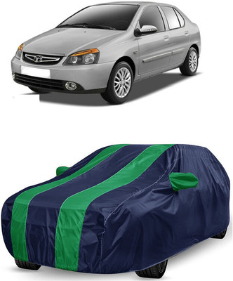 ANTOFY Car Cover For Tata Indigo eCS (With Mirror Pockets)(Green, Blue)
