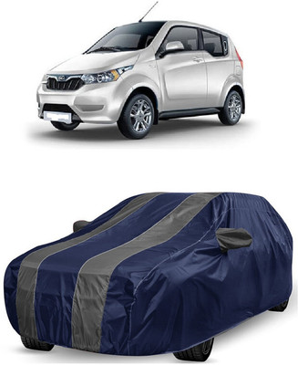 ANTOFY Car Cover For Mahindra e2o Plus P6 Electric (With Mirror Pockets)(Grey, Blue)