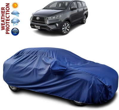 CODOKI Car Cover For Toyota Innova Crysta (With Mirror Pockets)(Blue)