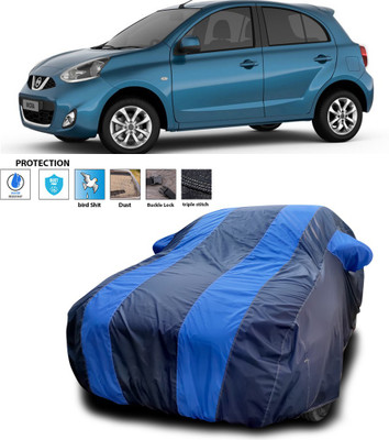 PAGORA Car Cover For Nissan Micra (With Mirror Pockets)(Blue)