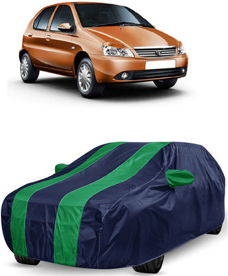ANTOFY Car Cover For Tata Indica DLX (With Mirror Pockets)(Green, Blue)