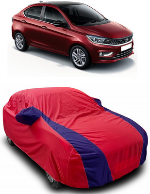 ANTOFY Car Cover For Tata Tigor (With Mirror Pockets)(Red, Blue)