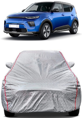 SUGASHRI Car Cover For Kia Soul EV (With Mirror Pockets)(Silver)