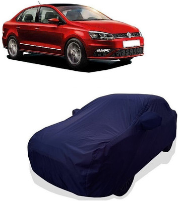 Tricway Car Cover For Volkswagen Vento (With Mirror Pockets)(Blue)
