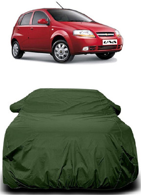 Autoprime Car Cover For Chevrolet Aveo Uva (With Mirror Pockets)(Green)