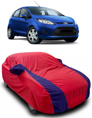 ANTOFY Car Cover For Ford Fiesta LX (With Mirror Pockets)(Red, Blue)