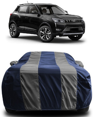 SUGASHRI Car Cover For Mahindra XUV300 W6 AMT Diesel (With Mirror Pockets)(Grey, Blue)