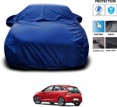 CODOKI Car Cover For Hyundai Elite i20 (With Mirror Pockets)(Blue)