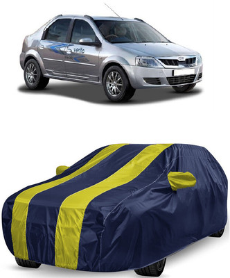 ANTOFY Car Cover For Mahindra E Verito D6 Electric (With Mirror Pockets)(Yellow, Blue)
