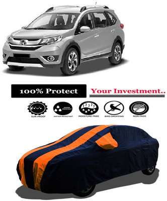 Amexride Car Cover For Honda BRV i-DTEC VX MT (With Mirror Pockets)(Orange)