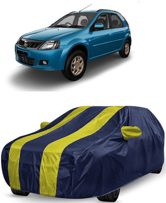 ANTOFY Car Cover For Mahindra E Verito D6 (With Mirror Pockets)(Yellow, Blue)