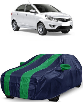 ANTOFY Car Cover For Tata Zest Revotron 1.2 XT Petrol (With Mirror Pockets)(Green, Blue)