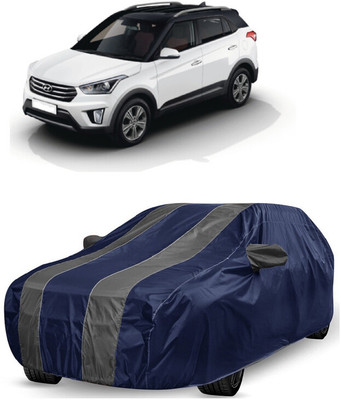 ANTOFY Car Cover For Hyundai Creta 1.6 S Automatic Diesel (With Mirror Pockets)(Grey, Blue)