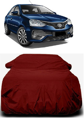Autoprime Car Cover For Toyota Platinum Etios Toyota Platinum Etios 1.4 GD Diesel (With Mirror Pockets)(Maroon)
