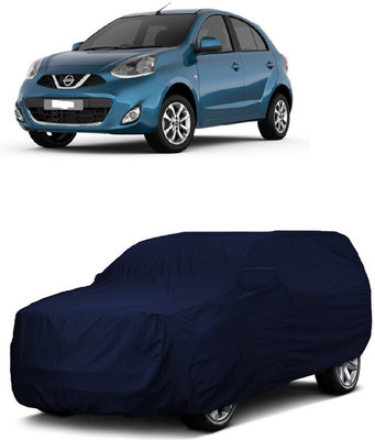 ANTOFY Car Cover For Nissan Micra XL Option D Diesel (With Mirror Pockets)(Blue)