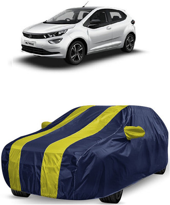 ANTOFY Car Cover For Tata Altroz XZ Petrol (With Mirror Pockets)(Yellow, Blue)