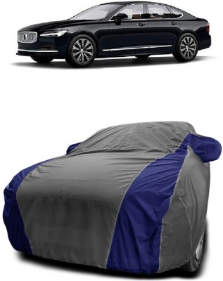 SUGASHRI Car Cover For Volvo S90 (With Mirror Pockets)(Grey, Blue)