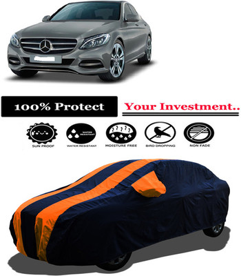 Amexride Car Cover For Mercedes Benz C-Class C220 CDI (With Mirror Pockets)(Orange)