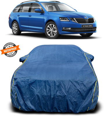 CODOKI Car Cover For Skoda Octavia Combi (With Mirror Pockets)(Blue)