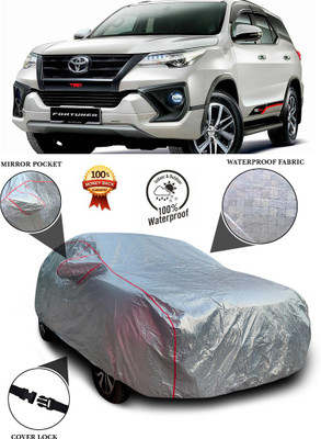 PAGORA Car Cover For Toyota New Fortuner (With Mirror Pockets)(Silver)