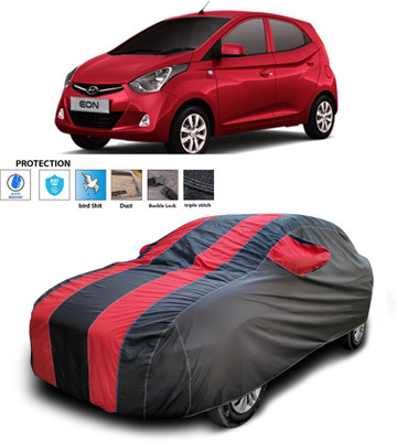 CODOKI Car Cover For Hyundai Eon (With Mirror Pockets)(Red)