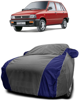 Autoprime Car Cover For Maruti 800 AC LPG (With Mirror Pockets)(Grey, Blue)