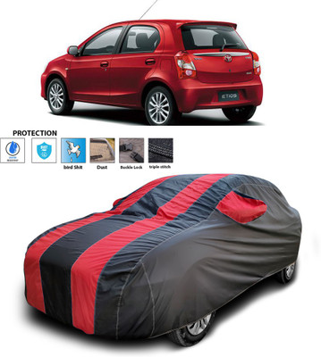 PAGORA Car Cover For Toyota Etios Liva (With Mirror Pockets)(Red)