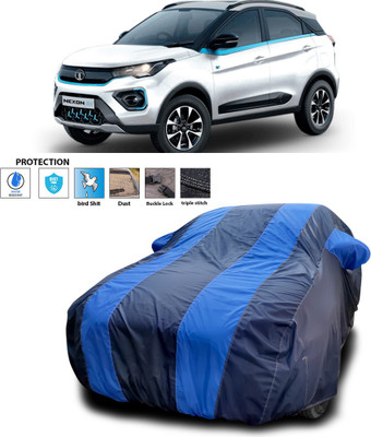 GOSHIV-car and bike accessories Car Cover For Tata Nexon (With Mirror Pockets)(Blue)