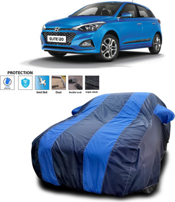 CODOKI Car Cover For Hyundai Elite i20 (With Mirror Pockets)(Blue)