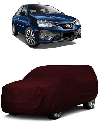 ANTOFY Car Cover For Toyota Platinum Etios Toyota Platinum Etios 1.4 GD Diesel (With Mirror Pockets)(Maroon)
