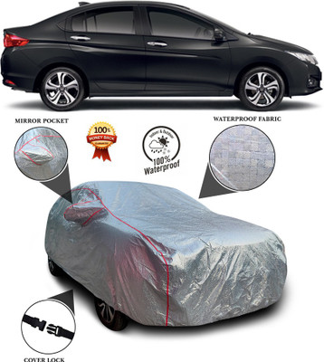 PAGORA Car Cover For Honda City i-Vtec (With Mirror Pockets)(Silver)