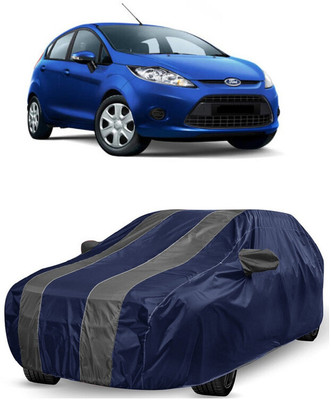 ANTOFY Car Cover For Ford Fiesta LX (With Mirror Pockets)(Grey, Blue)