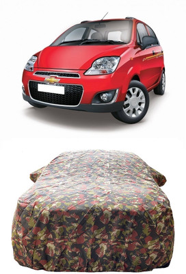 Wegather Car Cover For Chevrolet Spark (With Mirror Pockets)(Multicolor)
