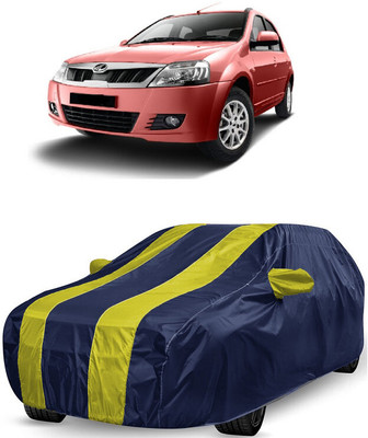 ANTOFY Car Cover For Mahindra E Verito D4 (With Mirror Pockets)(Yellow, Blue)
