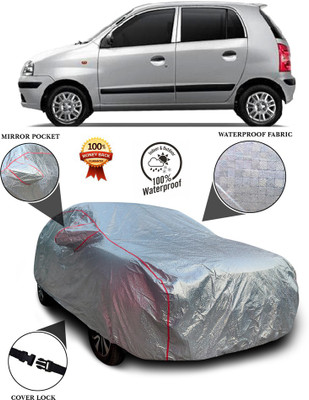 PAGORA Car Cover For Hyundai Santro Xing (With Mirror Pockets)(Silver)