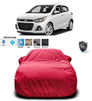 CODOKI Car Cover For Chevrolet Spark (With Mirror Pockets)(Maroon)