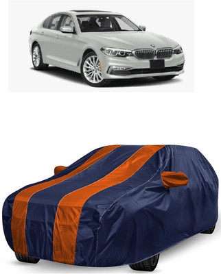 ANTOFY Car Cover For BMW 5 Series 530i (With Mirror Pockets)(Orange, Blue)