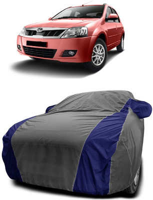 Autoprime Car Cover For Mahindra E Verito D4 (With Mirror Pockets)(Grey, Blue)