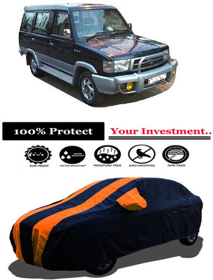 Amexride Car Cover For Toyota Qualis GS C5 (With Mirror Pockets)(Orange)