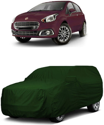 ANTOFY Car Cover For Fiat Punto EVO 1.2 Active (With Mirror Pockets)(Green)