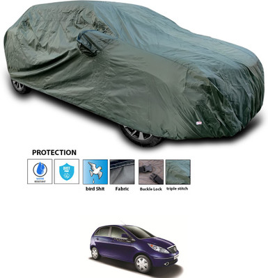 CODOKI Car Cover For Tata Vista Tech (With Mirror Pockets)(Green)