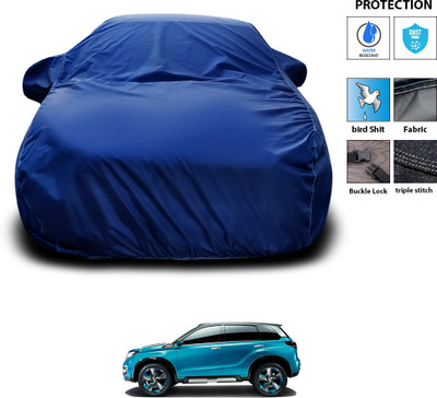 PAGORA Car Cover For Maruti Suzuki Vitara Brezza (With Mirror Pockets)(Blue)