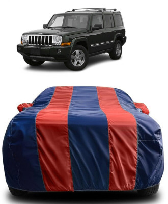SUGASHRI Car Cover For Jeep Commander 2WD Disc Break (With Mirror Pockets)(Red, Blue)