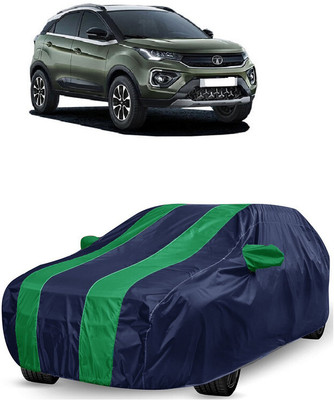 ANTOFY Car Cover For Tata Nexon (With Mirror Pockets)(Green, Blue)