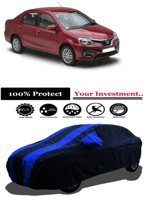 Amexride Car Cover For Toyota Etios VD (With Mirror Pockets)(Multicolor)