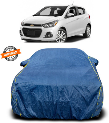 CODOKI Car Cover For Chevrolet Spark (With Mirror Pockets)(Blue)