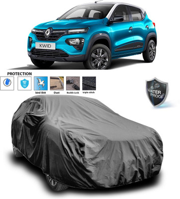 CODOKI Car Cover For Renault Kwid (With Mirror Pockets)(Grey)
