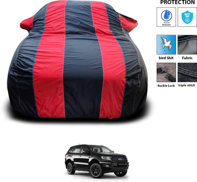PAGORA Car Cover For Ford Endeavour (With Mirror Pockets)(Red)